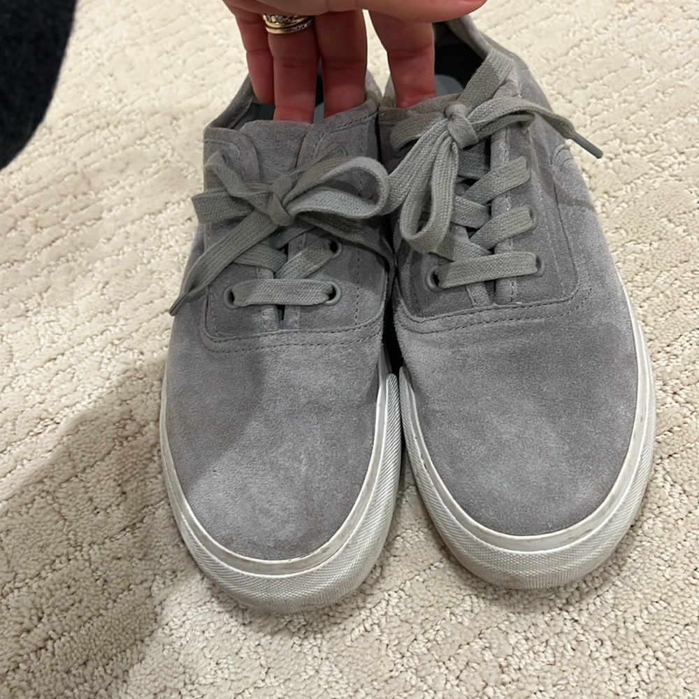 Vince grey suede platform sneakers